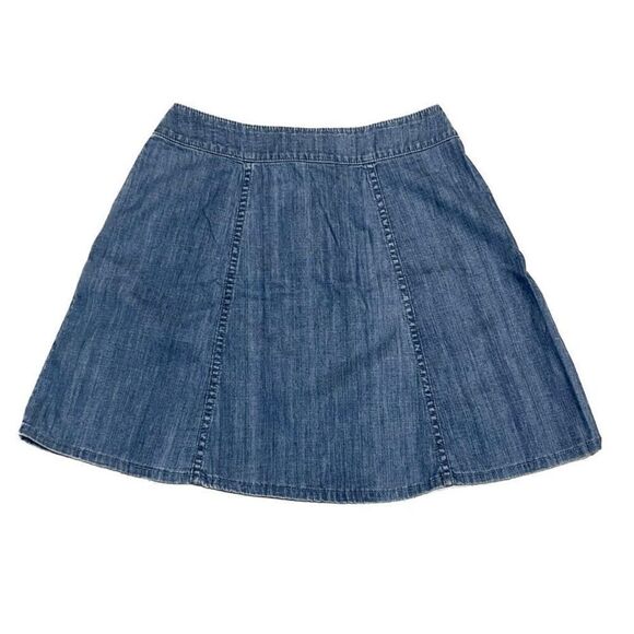 Wildfox Frankie NWOT Denim Mini A Line Cotton Button Blue Pockets Ladies Size S - Picture 2 of 7